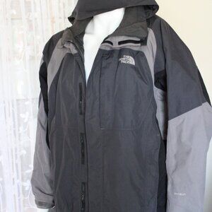 The north Face Men Windbreaker Black Gary SZ MM Zip Up High & Low Lined Hood